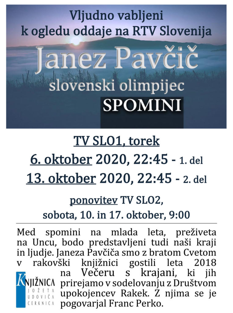 Pavcic RTV okt 2020 1 763x1024 - Spomini: Janez Pavčič - slovenski olimpijec - oddaja na RTV Slovenija