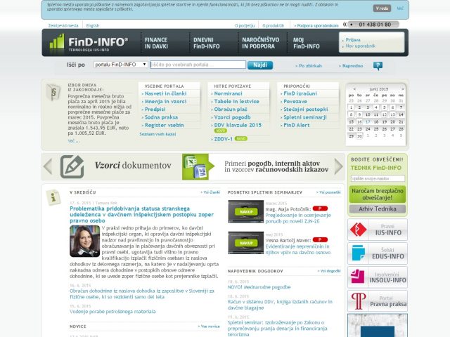FinD-INFO, Finance in Davki