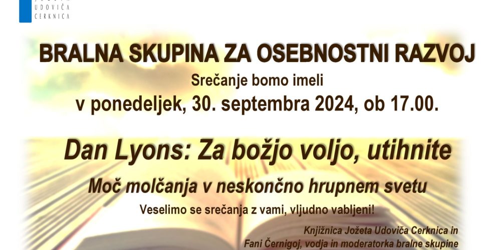 Srečanje Bralne skupine za osebnostni razvoj