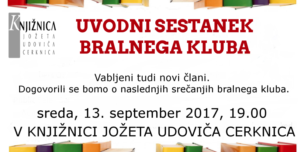 Bralni klub – uvodni sestanek