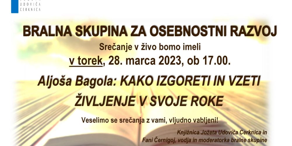 Srečanje Bralne skupine za osebnostni razvoj