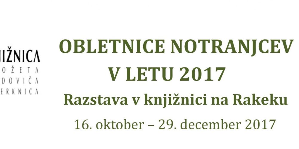 Obletnice Notranjcev v letu 2017