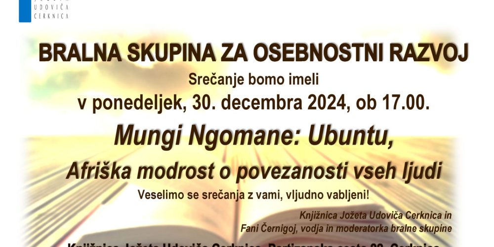 Srečanje Bralne skupine za osebnostni razvoj