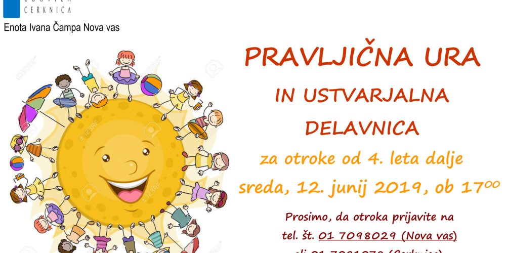 Pravljična ura in ustvarjalna delavnica za otroke od 4. leta dalje