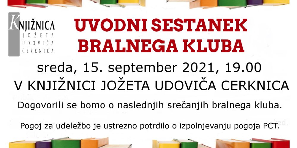 Uvodni sestanek bralnega kluba