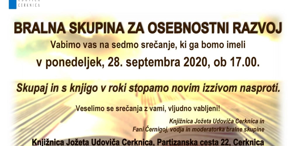 Srečanje Bralne skupine za osebnostni razvoj