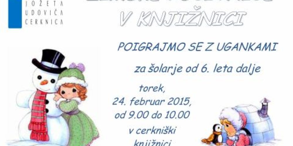 Poigrajmo se z ugankami – počitniško druženje za šolarje od 6. leta dalje