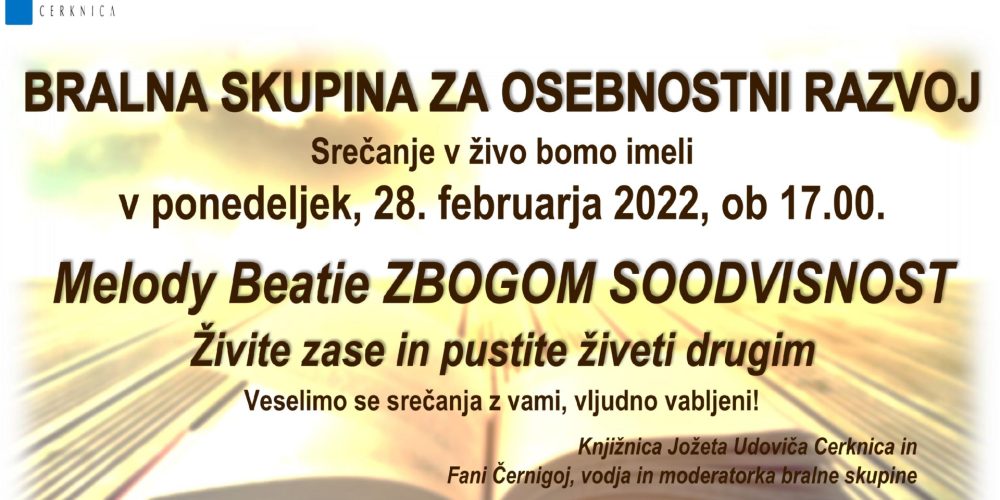 Srečanje Bralne skupine za osebnostni razvoj