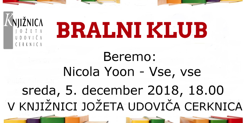 Bralni klub: Nicola Yoon – Vse,vse